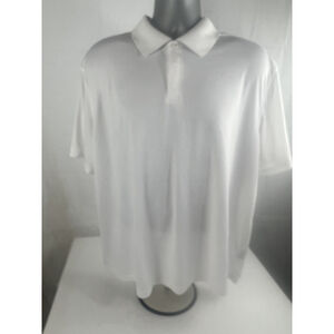 Haggar Mens Polo Shirt Collared Short-Sleeve XL Golf White